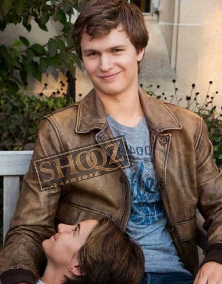 The Fault In Our Stars Ansel Elgort Leather Jacket